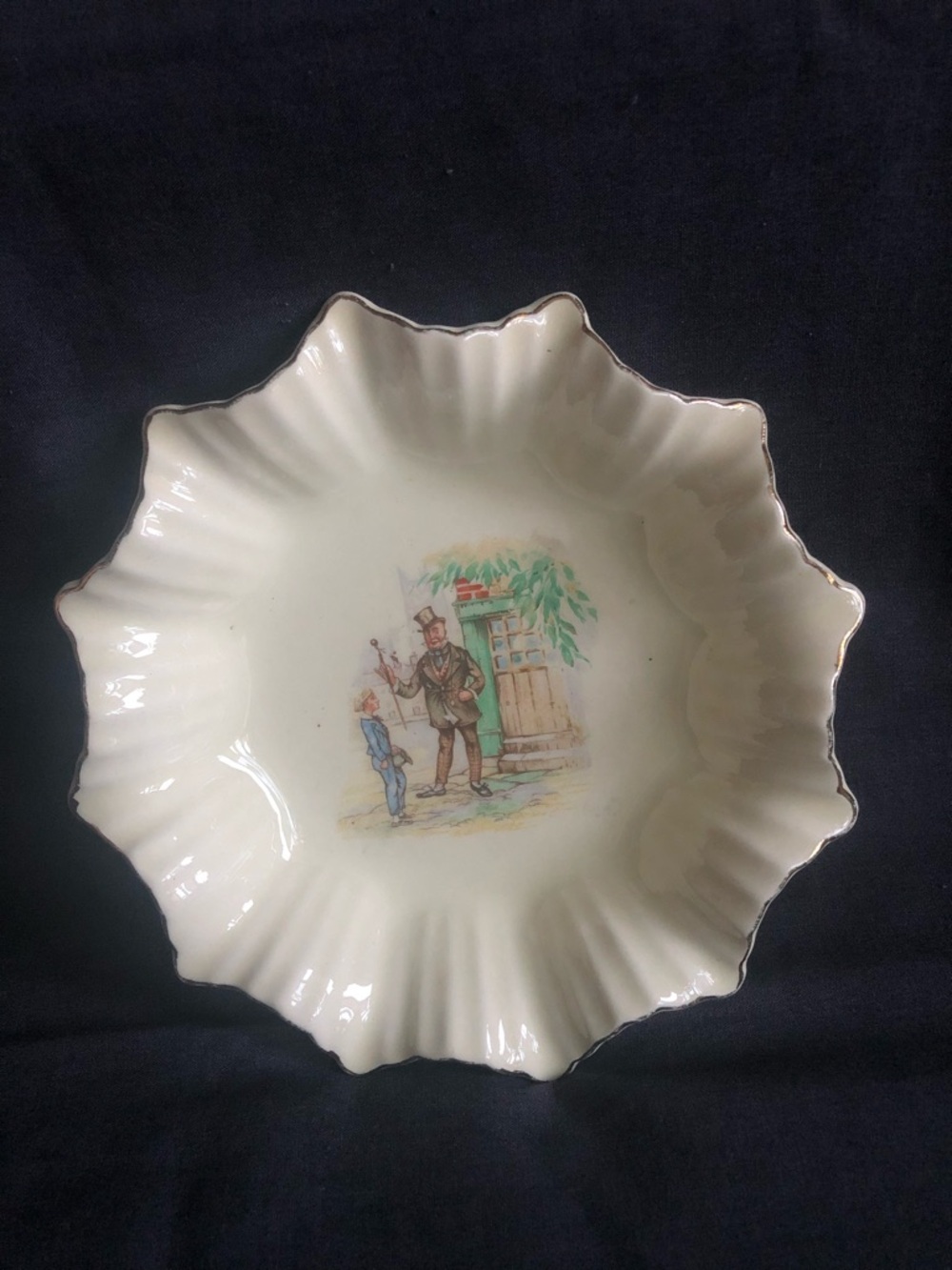 Vintage J&G Meakin Charles Dickens' "David Copperfield” Trinket/Candy Dish